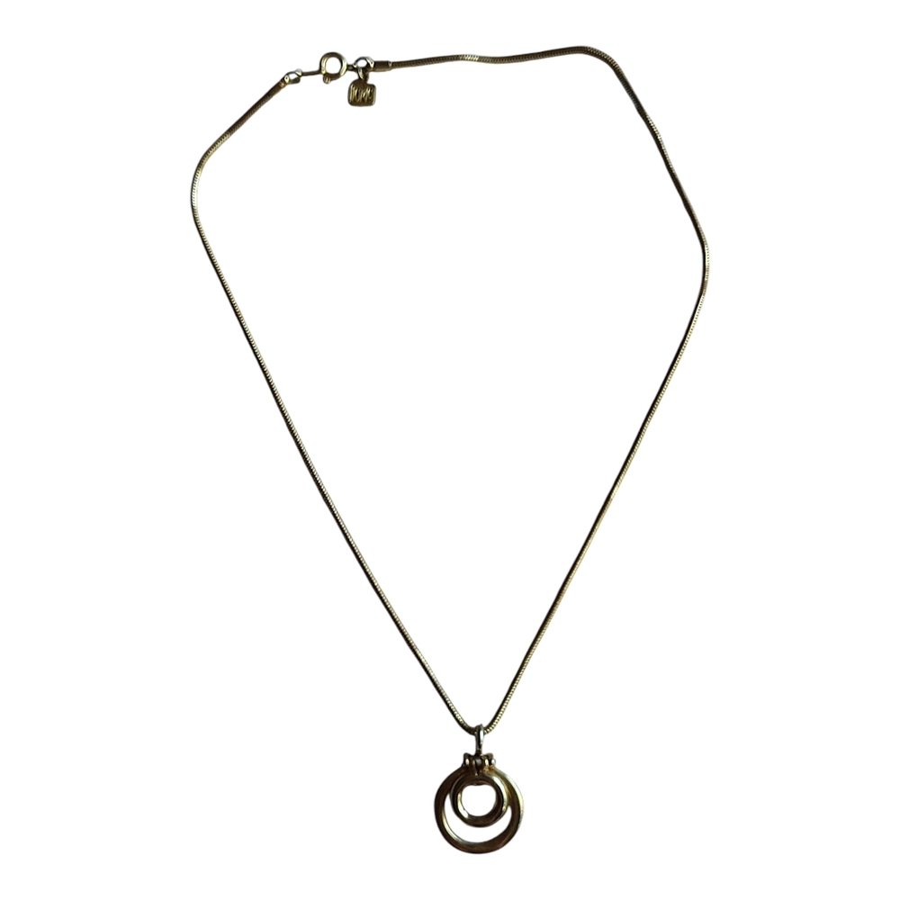 Vintage‎ Stamped CMC Gold-Tone Necklace